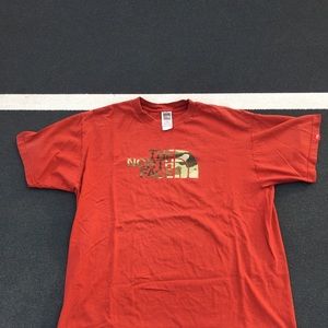 The North Face Camo Logo T Shirt Red